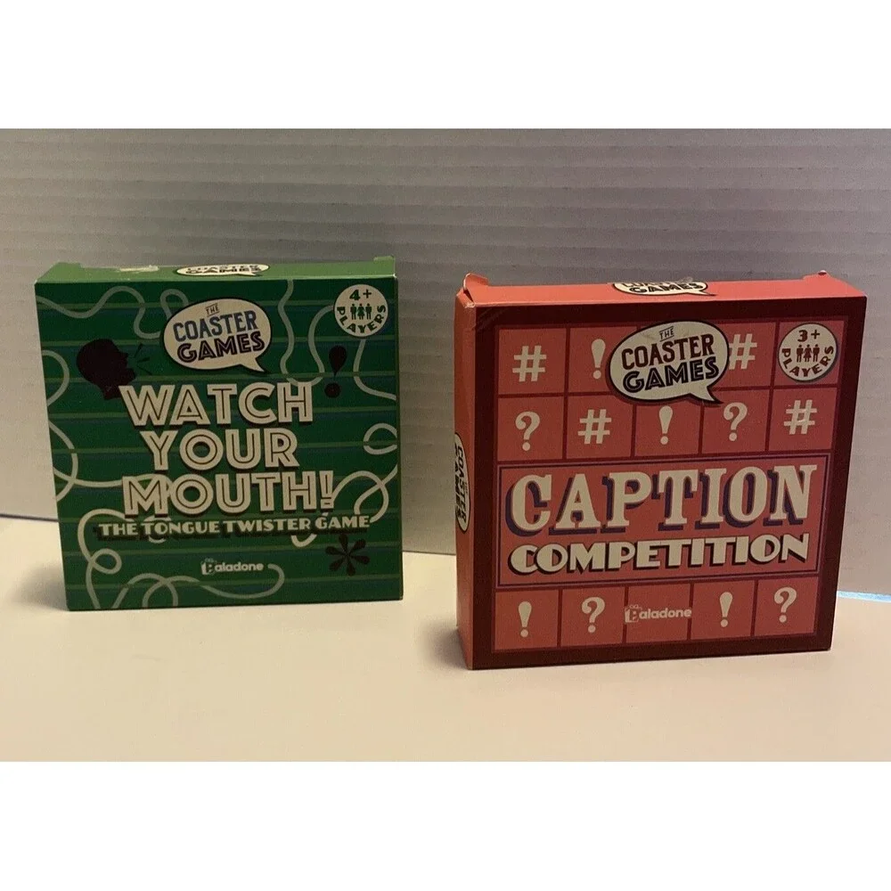 2x The Coaster Games Caption Competition 20 Coasters Family Fun Games 3+ Players